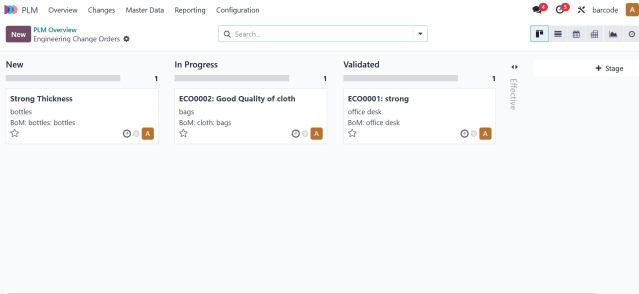 Odoo Manufacturing PLM