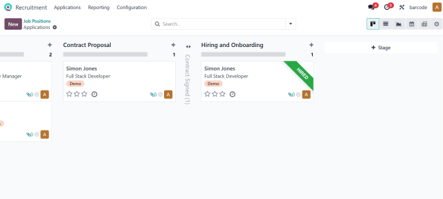 Odoo Recruitment Onboarding